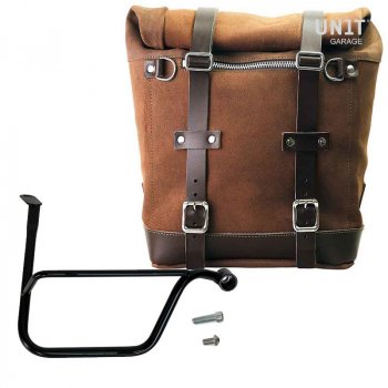 Bolso lateral dividido de cuero + DX marco Triumph Speed Twin 1200 (2019 hasta ahora)