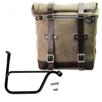 Bolso lateral dividido de cuero + DX marco Triumph Speed Twin 1200 (2019 hasta ahora)