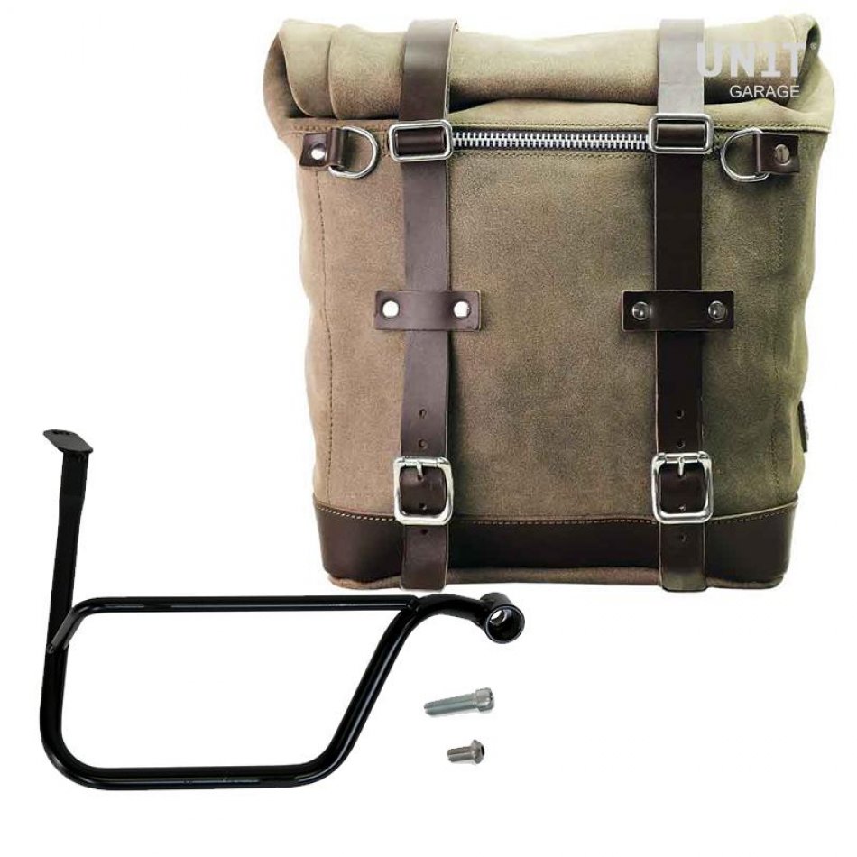 Bolso lateral dividido de cuero + DX marco Triumph Speed Twin 1200 (2019 hasta ahora)