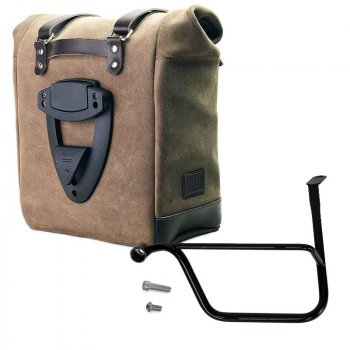 Bolsa lateral en piel dividida +marco izquierdo Triumph Speed Twin 1200 (2019 hasta ahora)