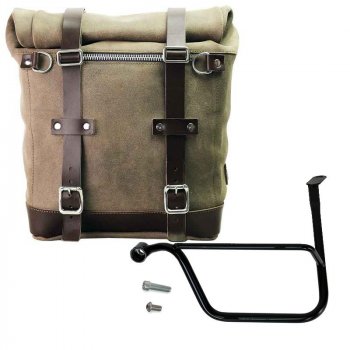 Bolsa lateral en piel dividida +marco izquierdo Triumph Speed Twin 1200 (2019 hasta ahora)