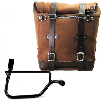 Bolso lateral dividido en cuero + cuadro Triumph Street Twin 900 DX (2016 hasta ahora)