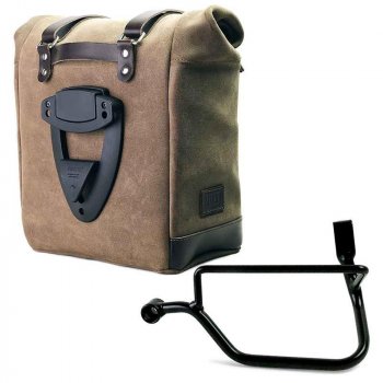 Bolso lateral dividido en cuero + armazón Triumph Street Twin 900 SX (2016 hasta ahora)