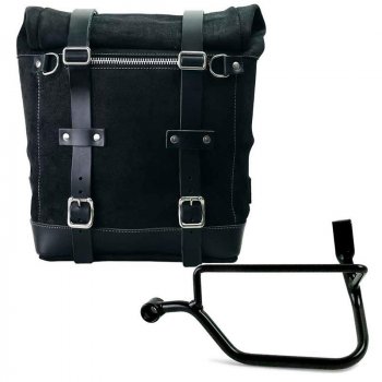 Bolso lateral dividido en cuero + armazón Triumph Street Twin 900 SX (2016 hasta ahora)