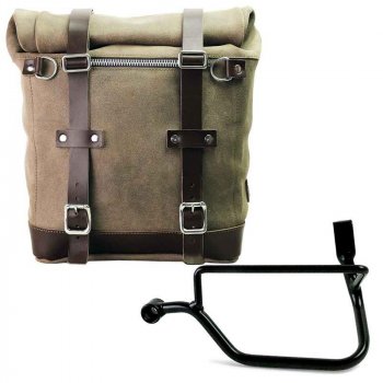 Bolso lateral dividido en cuero + armazón Triumph Street Twin 900 SX (2016 hasta ahora)