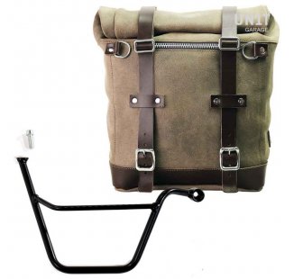 Bolsa lateral en piel dividida + Triumph T100 Bonneville DX (2001-2016)