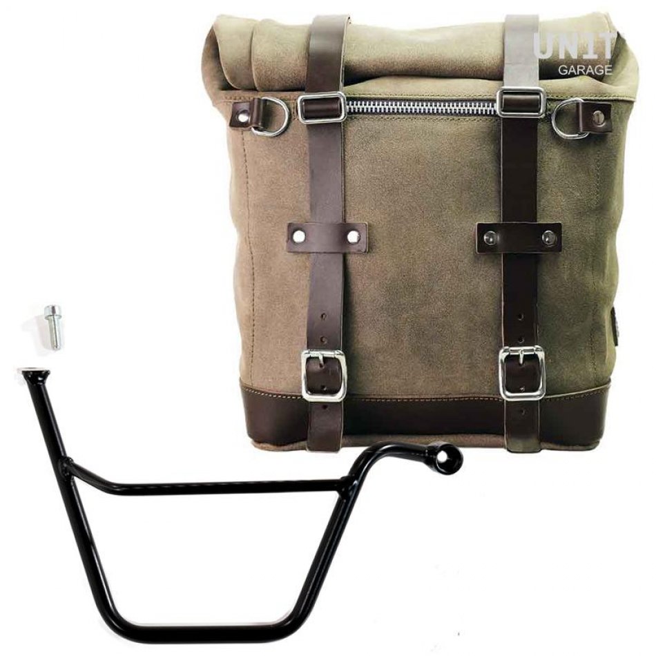 Bolsa lateral en piel dividida + Triumph T100 Bonneville DX (2001-2016)