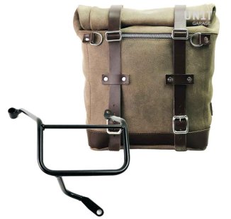 Bolsa lateral en piel dividida + marco Yamaha DX