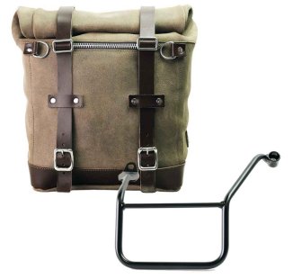 Bolsa lateral en piel dividida + marco Yamaha SX