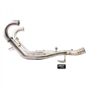 Colector de escape de titanio sin catalizador con soldaduras visibles + Silenciador de luz de advertencia del motor EURO 5+ BMW R12 NineT