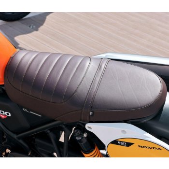 Funda de asiento de cuero marrón Honda CL