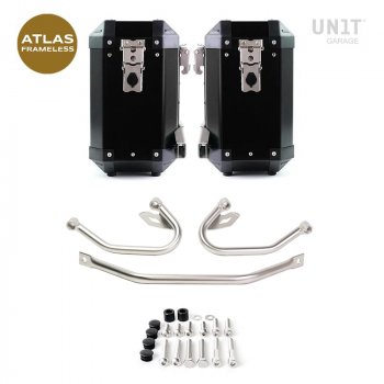 Par de bolsas Atlas Frameless en Aluminio 40L+40L + Sistema de fijación para bolsas Frameless BMW R1300GS