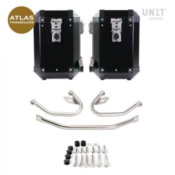 Par de bolsas Atlas Frameless en Aluminio 47L+47L + Sistema de fijación para bolsas Frameless BMW R1300GS