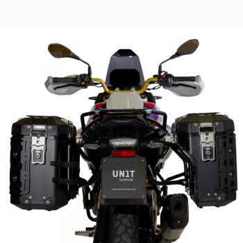 Juego de bolsas de aluminio Atlas de 39L+32L + Marcos de alforjas de aluminio Atlas BMW F450GS