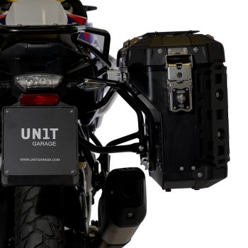 Juego de bolsas de aluminio Atlas de 39L+32L + Marcos de alforjas de aluminio Atlas BMW F450GS