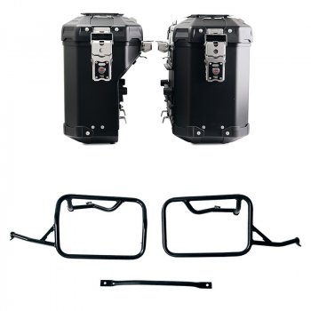 Juego de bolsas de aluminio Atlas de 39L+32L + Marcos de alforjas de aluminio Atlas BMW R12 NineT
