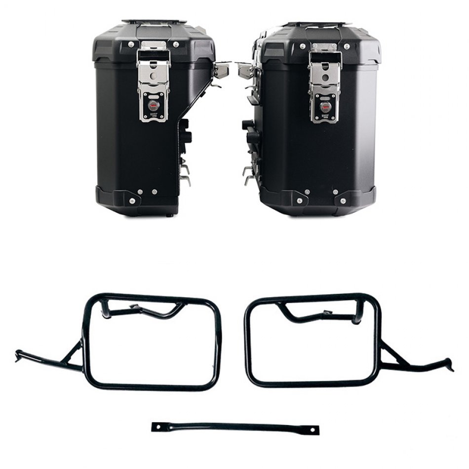 Juego de bolsas de aluminio Atlas de 39L+32L + Marcos de alforjas de aluminio Atlas BMW R12 NineT