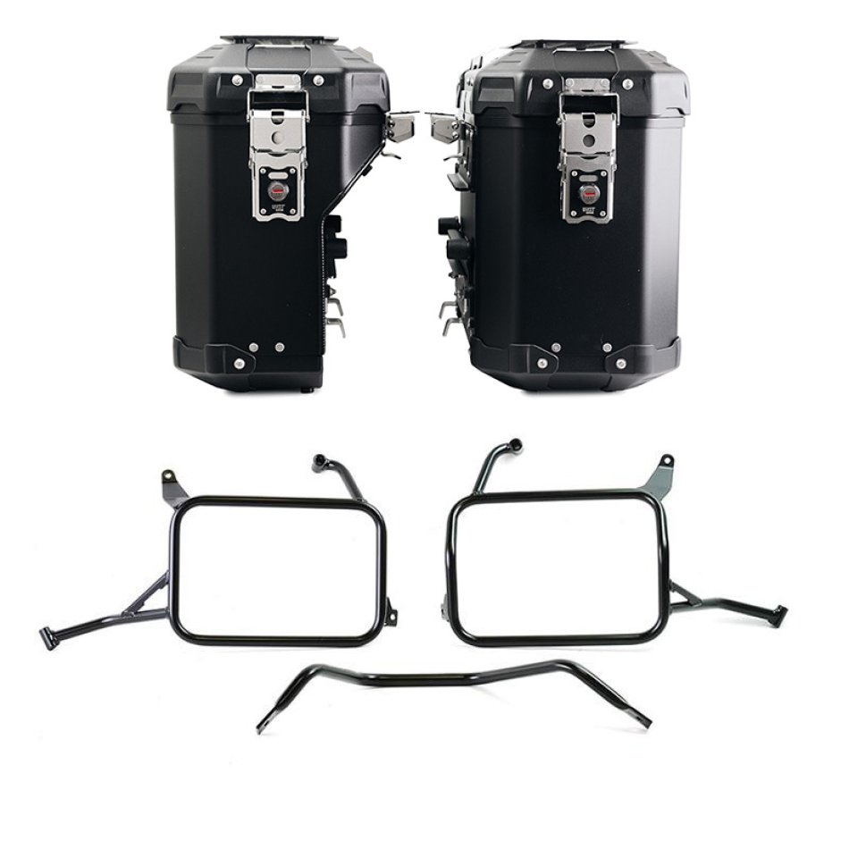 Juego de bolsas de aluminio Atlas de 39L+32L + Bastidores de alforjas de aluminio Atlas Yamaha Ténéré 700