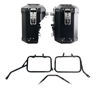 Juego de bolsas de aluminio Atlas de 39L+32L + Marcos de alforjas de aluminio Triumph Tracker 400