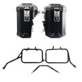 Juego de bolsas de aluminio Atlas de 39L+32L + Marcos de alforjas de aluminio Triumph Tracker 400