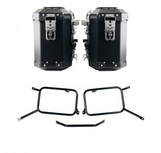 Juego de bolsas de aluminio Atlas de 39L+39L + Marcos de aluminio para alforjas Triumph Bonneville T120