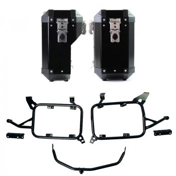 Par de bolsas de aluminio Atlas de 40L + 34L + marcos de alforjas de aluminio para BMW F900GS ADV