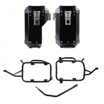 Par de bolsas de aluminio Atlas de 40L + 34L + marcos de alforjas de aluminio para BMW F900GS