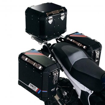 Par de maletas Atlas en Aluminio 40L + 34L + Marcos de alforjas de aluminio para BMW R1300GS