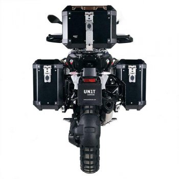 Par de maletas Atlas en Aluminio 40L + 34L + Marcos de alforjas de aluminio para BMW R1300GS