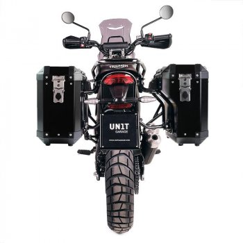 Par de maletas Atlas en Aluminio 40L + 34L + Marcos de alforjas de aluminio para Triumph Speed 400 & Scrambler 400 X
