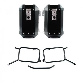 Par de bolsas de aluminio Atlas 40L+40L con cuadros Bonneville T120