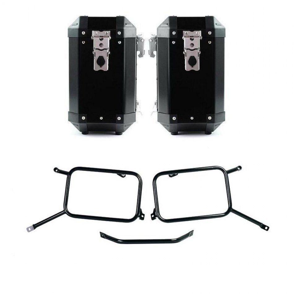 Par de bolsas de aluminio Atlas 40L+40L con cuadros Bonneville T120