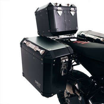 Par de alforjas de aluminio Atlas de 47L y 41L con marco para BMW F900GS