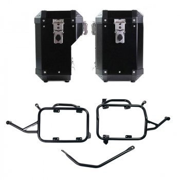 Par de alforjas de aluminio Atlas de 47L y 41L con marco para BMW F900GS