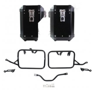 Par de alforjas de aluminio Atlas de 47L y 41L con marco para BMW R12 G/S