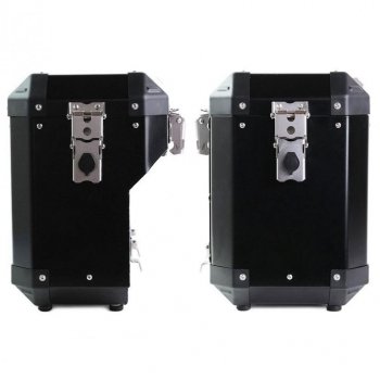 Par de alforjas de aluminio Atlas de 47L y 41L con marco para BMW R12 G/S