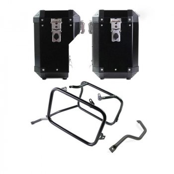 Par de bolsas de aluminio Atlas 47L + 41L con cuadros Triumph 1200 XC y XE
