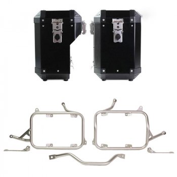 Par de bolsas de aluminio Atlas 47L+41L + Marcos para bolsas de aluminio BMW R1300GS