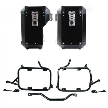 Par de bolsas de aluminio Atlas 47L+41L + Marcos para bolsas de aluminio BMW R1300GS