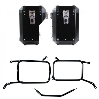 Par de bolsas de aluminio Atlas 47L+41L + Marcos de bolsas de aluminio Moto Guzzi V85 TT (2024 en adelante)