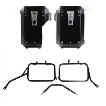Bolso Atlas en Aluminio 47L+41L + Marcos de alforjas de aluminio para Triumph Speed 400 & Scrambler 400 X