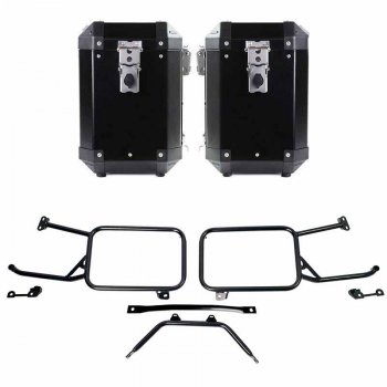 Par de bolsas de aluminio Atlas 47L+47L con cuadro Moto Guzzi Stelvio (a partir de 2024)