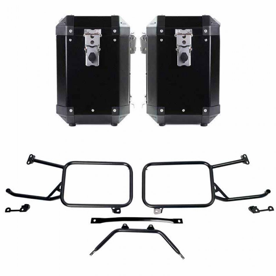 Par de bolsas de aluminio Atlas 47L+47L con cuadro Moto Guzzi Stelvio (a partir de 2024)