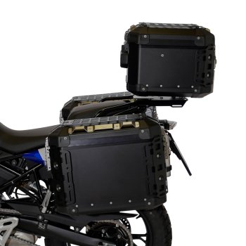 Juego de maletas laterales de aluminio Atlas 48L+41L + Marcos de alforjas de aluminio Atlas BMW F450GS