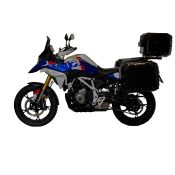 Juego de maletas laterales de aluminio Atlas 48L+41L + Marcos de alforjas de aluminio Atlas BMW F450GS