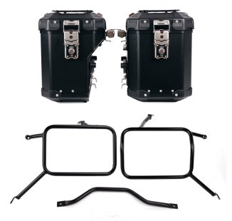 Juego de maletas laterales de aluminio Atlas 48L+41L + Chasis para bolsos Atlas de aluminio Triumph Street Scrambler 900 (a partir de 2026)