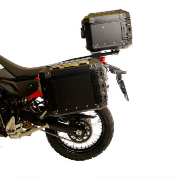 Juego de maletas laterales de aluminio Atlas 48L+41L + Bastidores de alforjas de aluminio Atlas Yamaha Ténéré 700