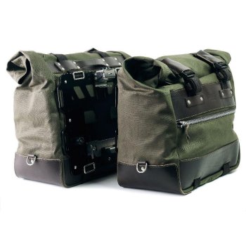 Par de maletas laterales Cult en Canvas 40L - 50L + Par de placas de aluminio