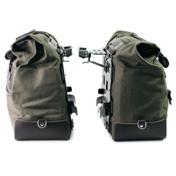 Par de maletas laterales Cult en Canvas 40L - 50L + Par de placas de aluminio