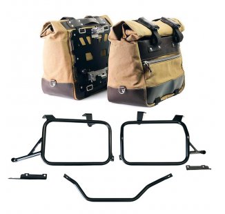 Par de alforjas laterales Cult Canvas 40L - 50L + Par de placas de aluminio + Chasis Honda CRF1100L Africa Twin & Adventure Sports (2024 en adelante)